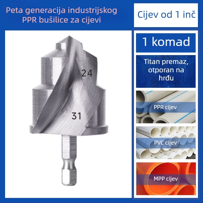 Set svrdla za PPR cijevi i otvarač rupa za PVC cijevi – alati, Yutai