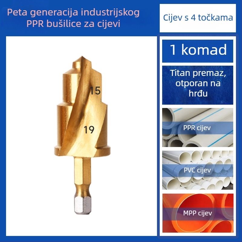 Set svrdla za PPR cijevi i otvarač rupa za PVC cijevi – alati, Yutai