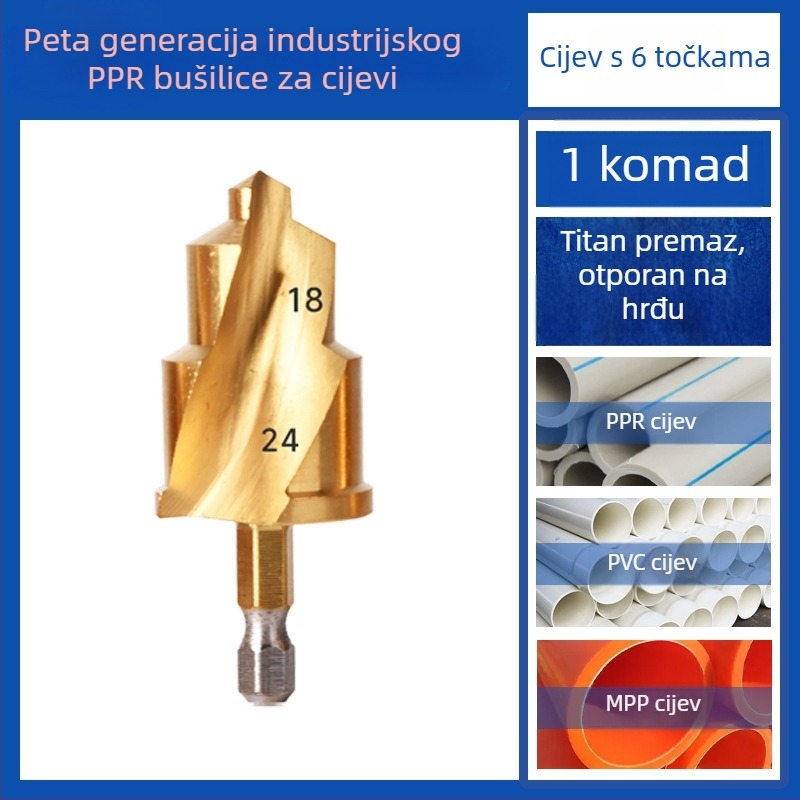 Set svrdla za PPR cijevi i otvarač rupa za PVC cijevi – alati, Yutai
