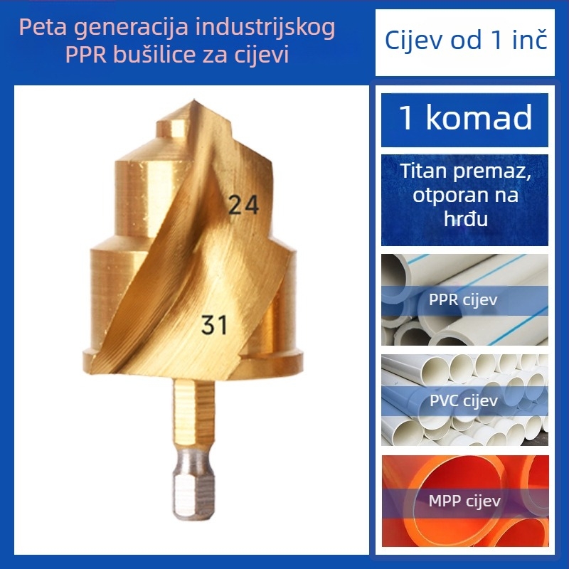 Set svrdla za PPR cijevi i otvarač rupa za PVC cijevi – alati, Yutai