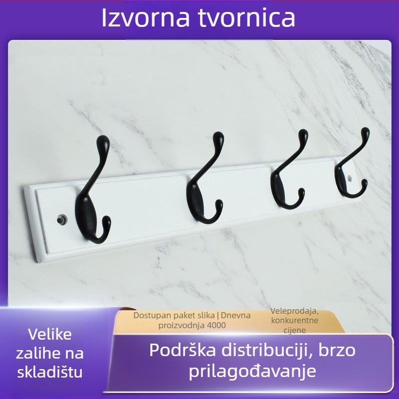 Zidni držač za kapute, od cinkovog zlitka, elektroplatirano, moderni minimalistički stil, težina 1.5