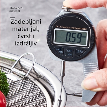 Tanjur od nehrđajućeg čelika 304 za odvod ulja, okruglog promjera 18-18.9 cm, višestruka namjena za restorane i roštilje
