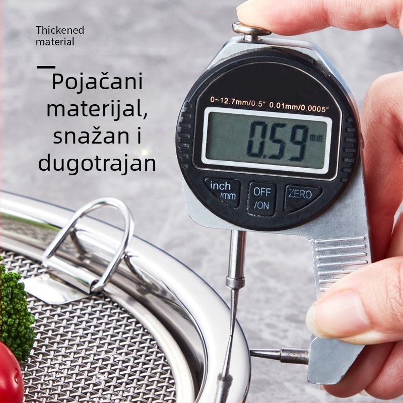 Tanjur od nehrđajućeg čelika 304 za odvod ulja, okruglog promjera 18-18.9 cm, višestruka namjena za restorane i roštilje