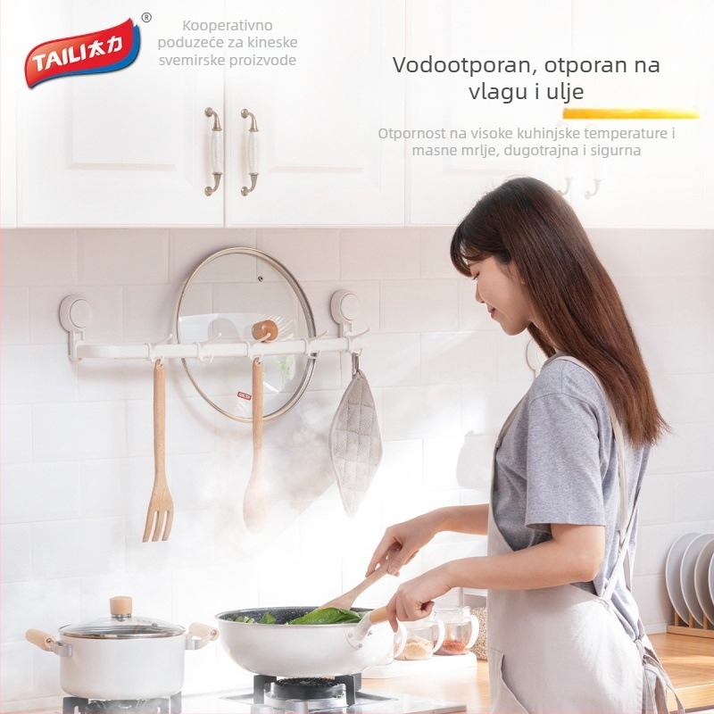 Zidni stalak za kuhinjske posuđe – ABS, pomični, kod Aw556, moderni minimalistički stil, marka Too Much Force