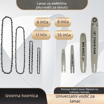 Vodič ploče lančane pile, plug-in dizajn, jednoručna upotreba, legura
