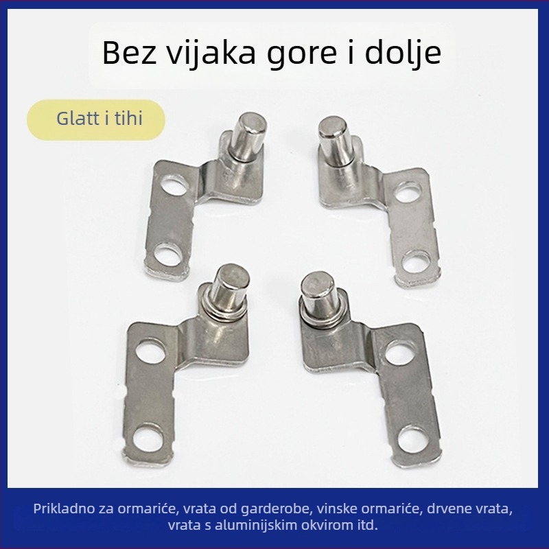 Os za vrata, gornja i donja; nehrđajući čelik; NdFeB obrađena; za ormarice i prozore