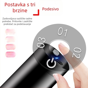 Električni ručni brus za graviranje žada i drva, komplet, snažan, bezstupanjska regulacija brzine, mrežno napajanje, 3.7V (3.7–5V)