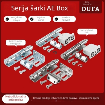 Skriveni teški pantevi za vrata razvodne kutije od 304 nehrđajućeg čelika, kromirani završni sloj.