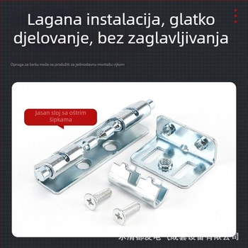 Skriveni teški pantevi za vrata razvodne kutije od 304 nehrđajućeg čelika, kromirani završni sloj.