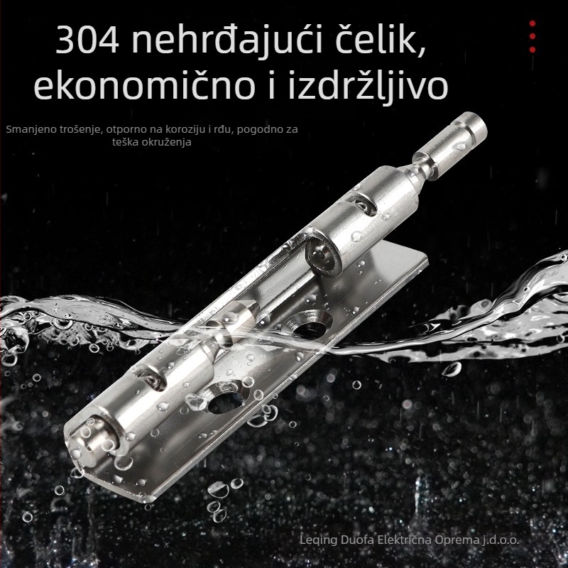 Skriveni teški pantevi za vrata razvodne kutije od 304 nehrđajućeg čelika, kromirani završni sloj.