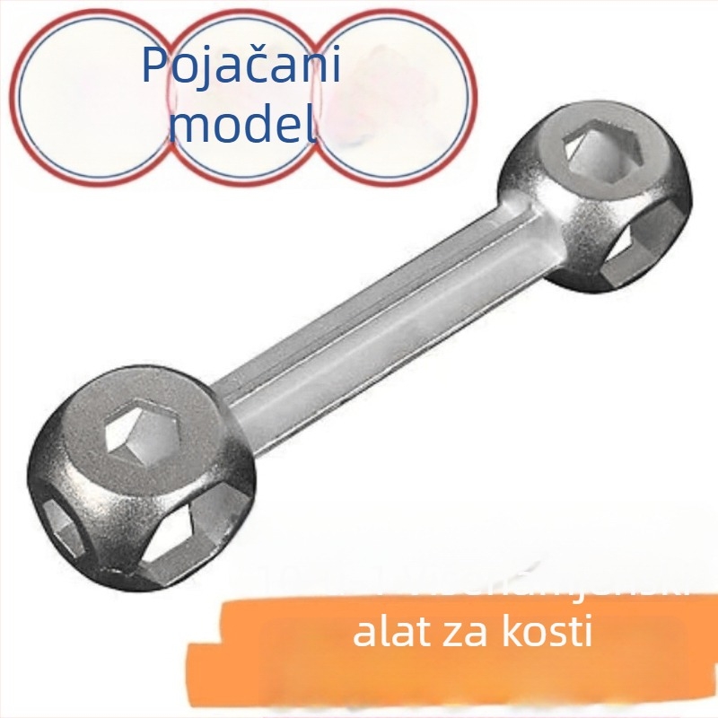 Prenosno alatom za popravak bicikla, deset u jednom, čelična konstrukcija i unutarnji šesterokutni nastavci