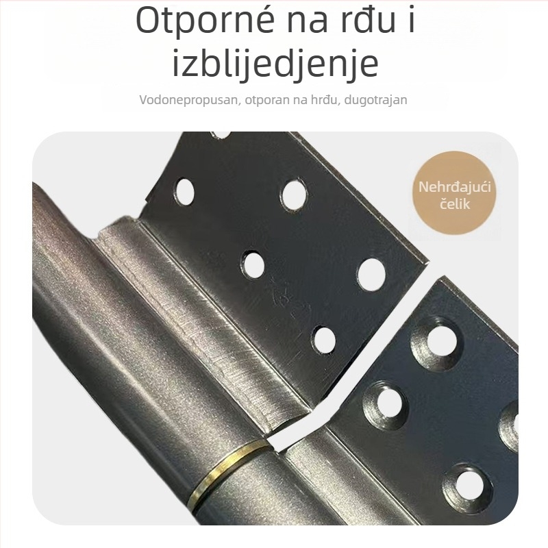 Zhengrong nehrđajući čelični šarki, debljina 3,5 mm, elektroplatirani završetak s teksturom žice, pogodno za sve vrste vrata