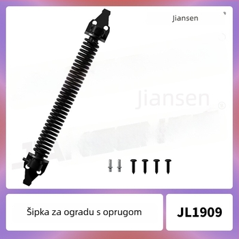 Pružni samouzav AREV? šarnik za ogradu i vrata vrta, model JL1909, karbonska čelika, površinska obrada: plastno prskanje, marka Jansen