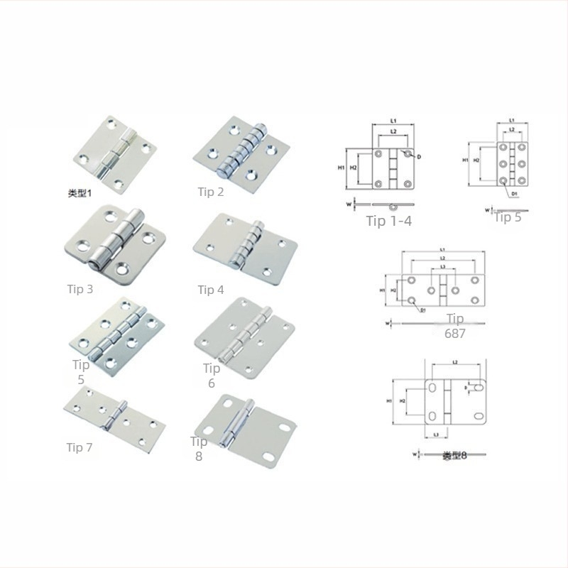 Industrijska šarka SR5420 od nehrđajućeg čelika 304, kvadratna, tiho otvaranje, model 1284313, Essentra