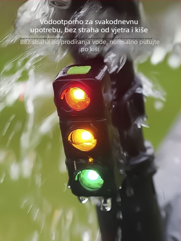 Extreme punjiva stražnja svjetlost za bicikl, za planinske i cestovne bicikle, s noćnim upozorenjem, kompatibilna s dječjim biciklima