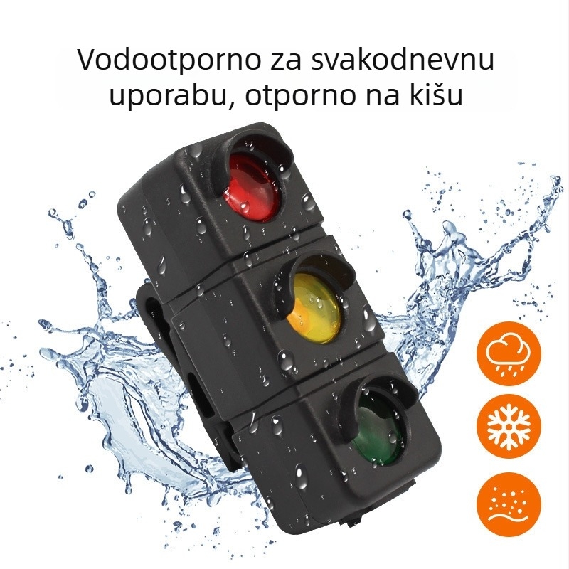 Zadnja svjetiljka za bicikl, trobojno upozorenje, Type-C punjenje, model W19