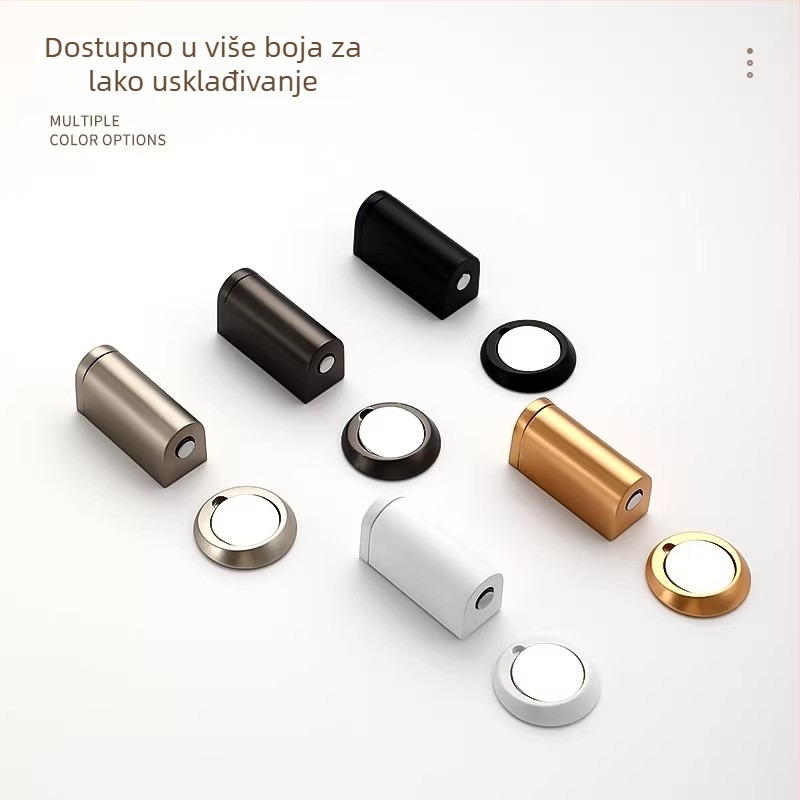 Podni vrata stopper, bez bušenja, skriveni usisni mehanizam, otporan na vjetar, snažan magnet, cinkovo legura