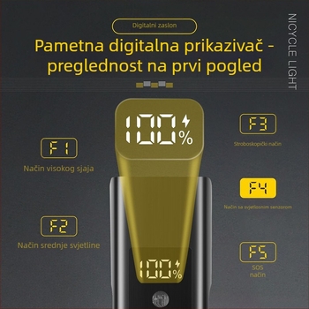 Walker Cloud prednja LED svjetiljka za bicikl, 1800 lumena, MTB, vodootporna od aluminijske legure