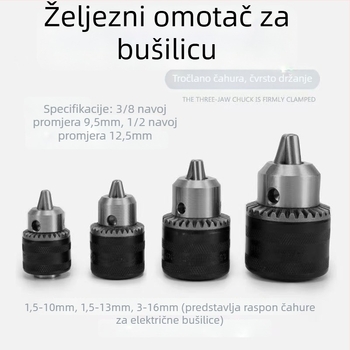 Vrtni čeljustni čahur s tri čeljusti, 1/2 sučelje, 40Cr krom čelik, Three Gulls