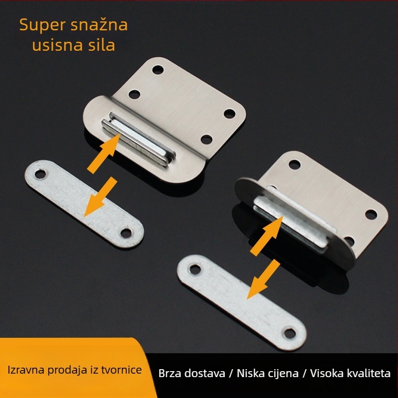 Magnetski dodatak za mrežna vrata – 304 nehrđajući čelik, pravilan ili zakrivljen model, montaža na zid, završna obrada žično vučena, automatsko upravljanje