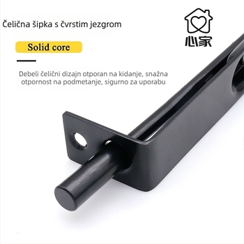 F-tip vrata latch, model L1, nehrđajući čelik, elektroplatirani završni sloj s teksturom žičanog vučenja, Heart Home