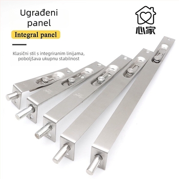 F-tip vrata latch, model L1, nehrđajući čelik, elektroplatirani završni sloj s teksturom žičanog vučenja, Heart Home