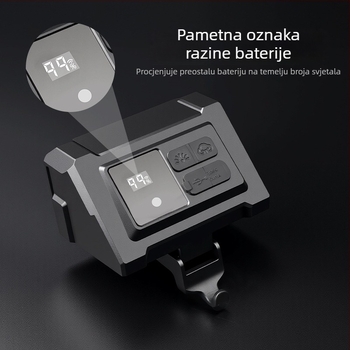 HAWEIWIND Prednje svjetlo za bicikl, baterija 1500 mAh, pričvršćivanje remenom, za noćnu vožnju na otvorenom