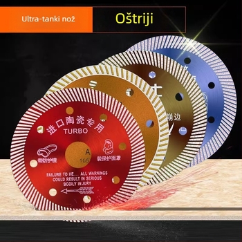 Diamantski disk za rezanje pločica - bez oštećenja, suho rezanje, kompatibilan s kutnom brusilom, pogodan za keramiku, mramor i kamen