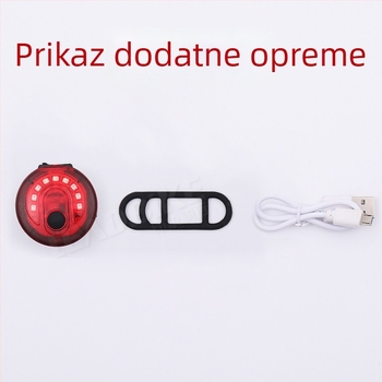 Stražnja svjetiljka za bicikl, punjiva, visoke jačine svjetla, upozoravajuće svjetlo, model A10, Leadbike/Impression Riding