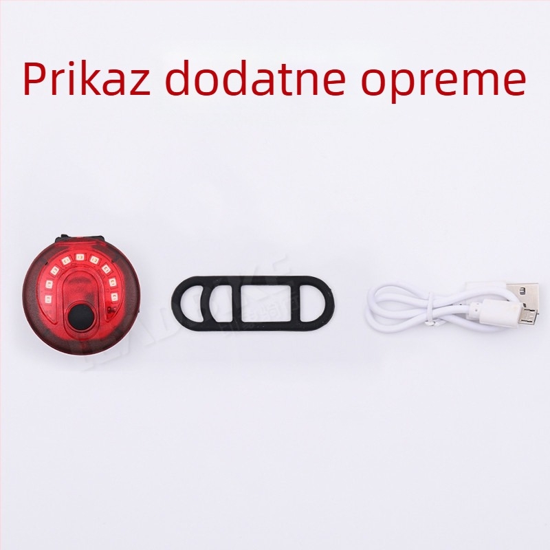 Stražnja svjetiljka za bicikl, punjiva, visoke jačine svjetla, upozoravajuće svjetlo, model A10, Leadbike/Impression Riding