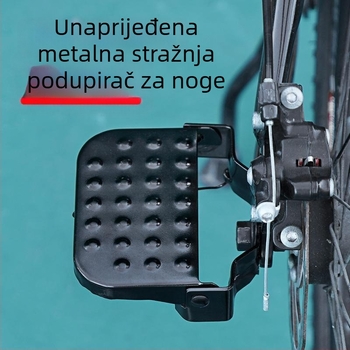 Zadnji pedala za bicikl – sklopiva, proširena i šira, mangan čelik, univerzalno za običnu stražnju osovinu, marka Senowoiry/Ji Rui