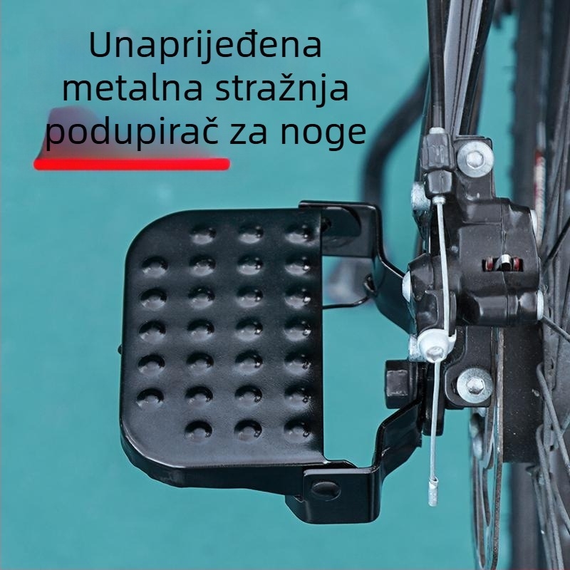 Zadnji pedala za bicikl – sklopiva, proširena i šira, mangan čelik, univerzalno za običnu stražnju osovinu, marka Senowoiry/Ji Rui