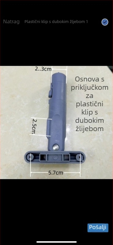 Vijčani univerzalni spoj za mop — plastična i metalna osovina, marka Ring gold, materijal sandalwood