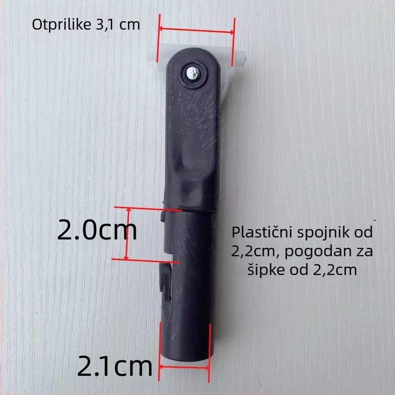 Vijčani univerzalni spoj za mop — plastična i metalna osovina, marka Ring gold, materijal sandalwood