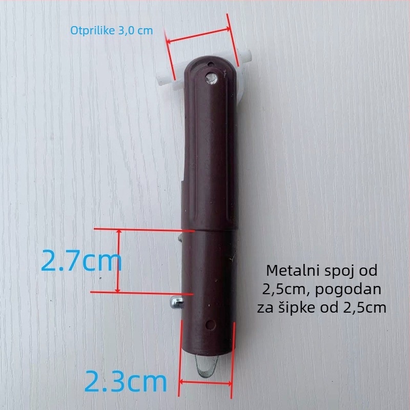 Vijčani univerzalni spoj za mop — plastična i metalna osovina, marka Ring gold, materijal sandalwood
