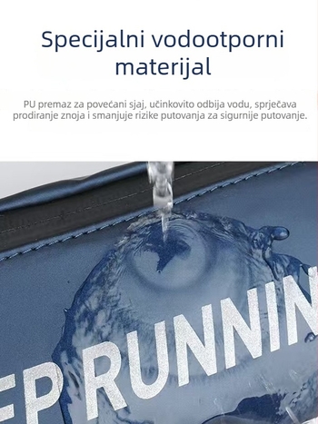Muška torbica za prsa, PU materijal, kompatibilan s 8-inčnim laptopom, podstava od poliestera, stil za rekreaciju i putovanja