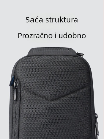 Muška torba za prsa za vožnju biciklom i putovanja, stil business elite, materijal Oxford, USB sučelje, Marco leden, podstava poliester