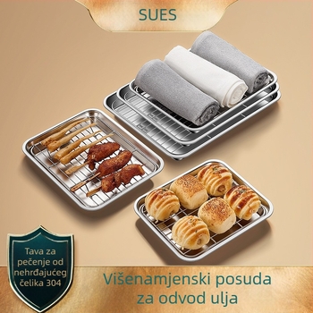Jue Shi nehrđajući čelik kvadratna posuda za roštilj, 265 g, podrijetlo Jieyang