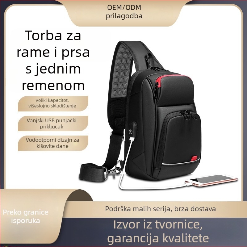 Muška torba na prsa - PVC vodootporna, marka Hien, gradski stil