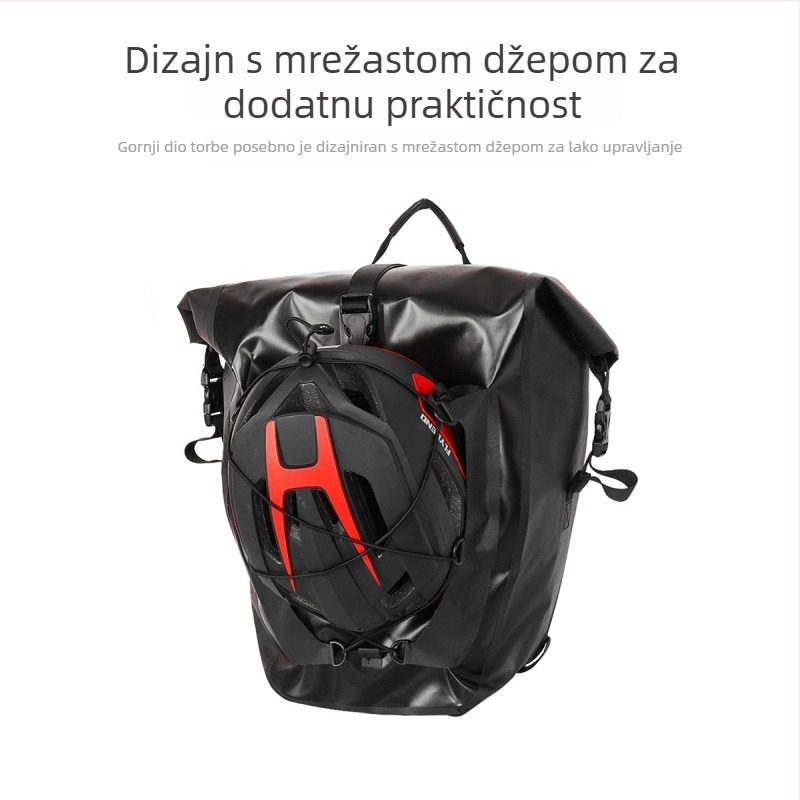 Torba za bicikl, za stražnji nosač, TPU, vodootporna, model 1624, kapacitet 25, s podlogom