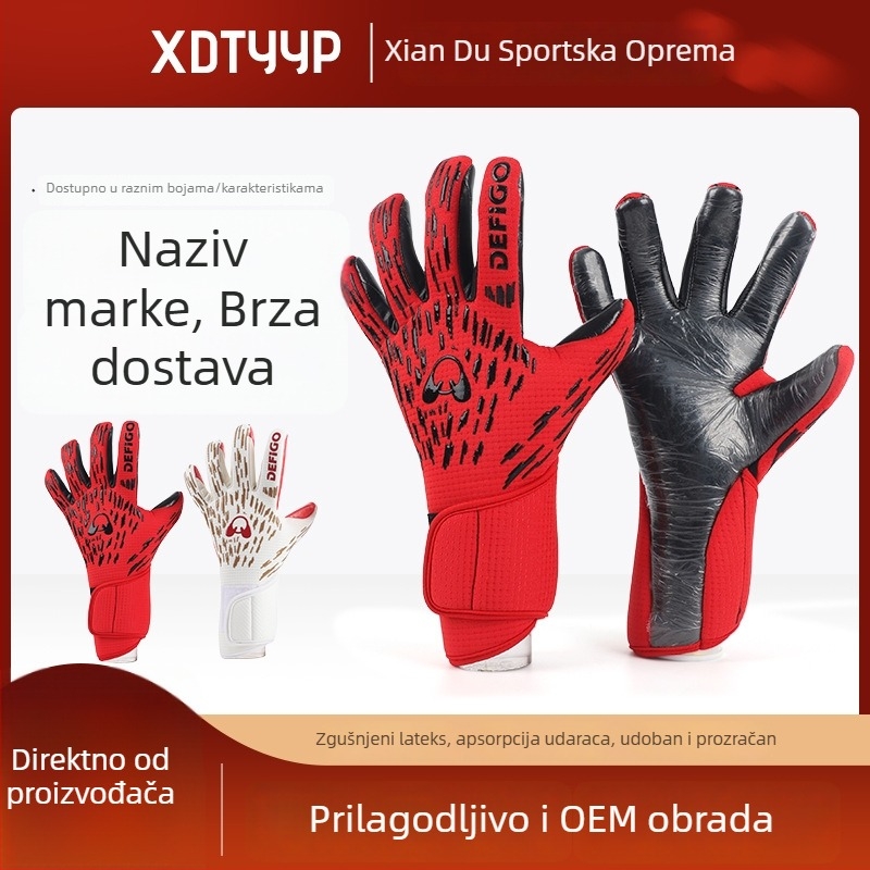 Hyun-du profesionalne golmanske rukavice za nogomet – latex pjena visoke gustoće, unisex, prilagodljive