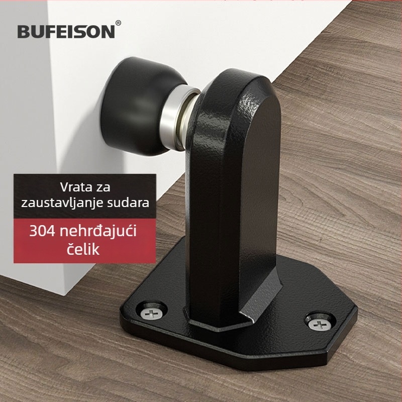 Podni magnetski zaustavljač vrata, 304 nehrđajući čelik, bez bušenja, za kupaonicu, otporan na udarce