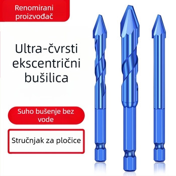 Matsuaki Vrtno svrdlo za pločice i beton – ekscentrično, nagibna glava, magnetsko, trokutasto
