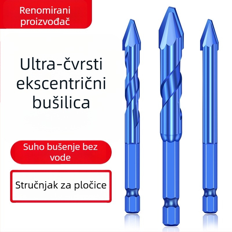 Matsuaki Vrtno svrdlo za pločice i beton – ekscentrično, nagibna glava, magnetsko, trokutasto