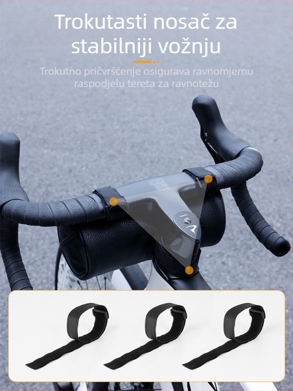 Torba za bicikl - PU kožna vodootporna torba za upravljač, prednja torba za cestovni ili planinski bicikl, kapacitet 1.8 L, model YQ-100