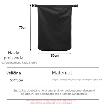 Torba za kacigu za bicikl, Oxford tkanina, vodootporna i otporna na prašinu, kapacitet 4 (Model: Oxford Fabric Helmet Bag)