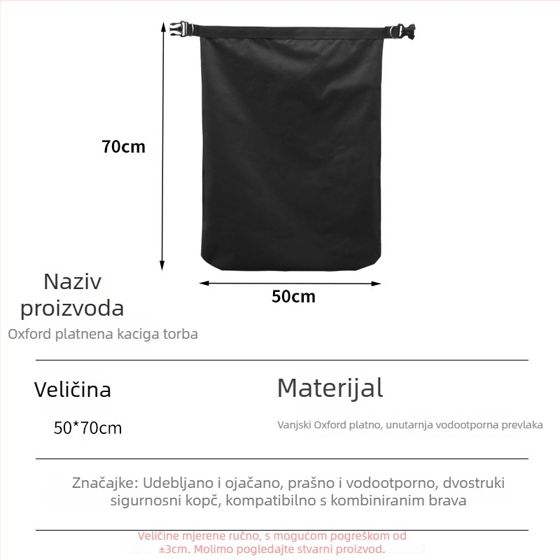 Torba za kacigu za bicikl, Oxford tkanina, vodootporna i otporna na prašinu, kapacitet 4 (Model: Oxford Fabric Helmet Bag)