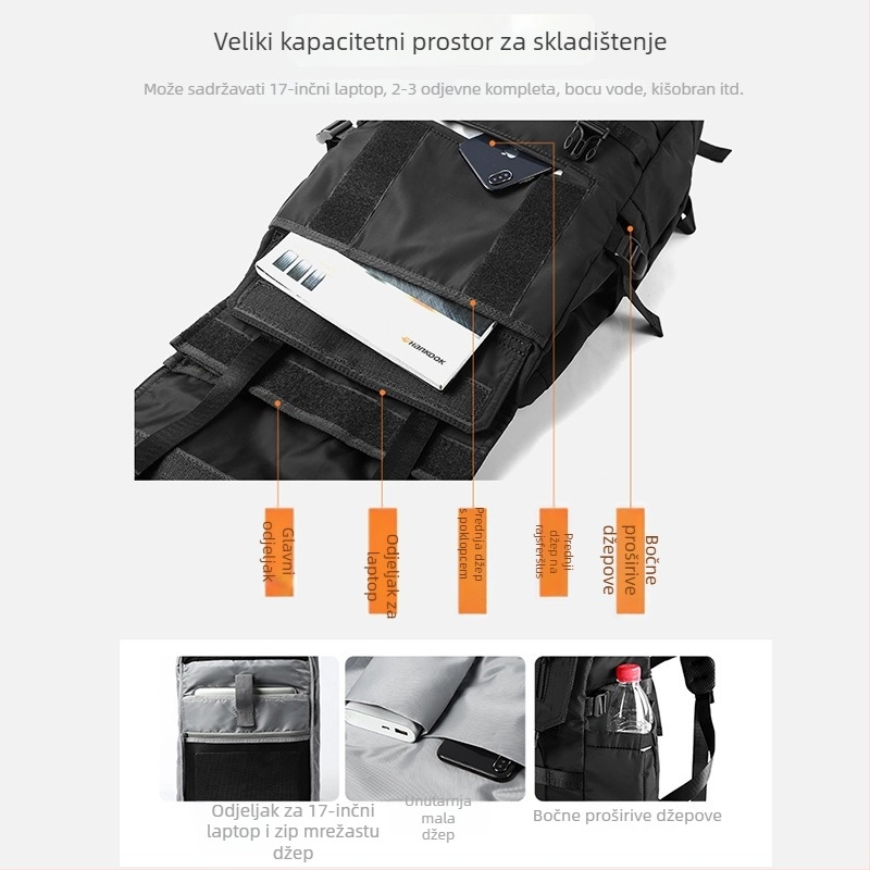 MOYYI ruksak, 20–35L, Oxford tkanina, prozračan, vodootporan, zaštita od krađe, rameni remeni s zračnim jastukom, za prijenosno računalo do 17,3 inča, težina 0,85 kg
