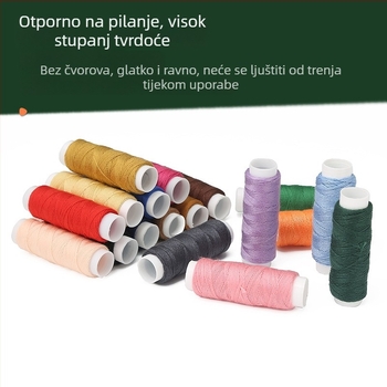 Kutija za šivanje s poliesterom pređom za denim, paket od 10 rola (~50 m), prilagodljivi set za ručno šivanje