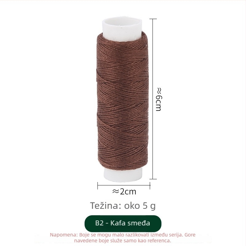 Kutija za šivanje s poliesterom pređom za denim, paket od 10 rola (~50 m), prilagodljivi set za ručno šivanje